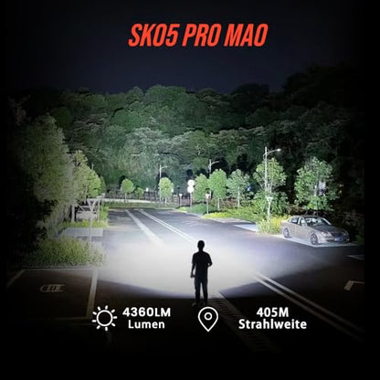 LOOP GEAR SK05PRO Taschenlampe 4360 Lumen, 8000 mAh, IP68, Outdoor, Survival