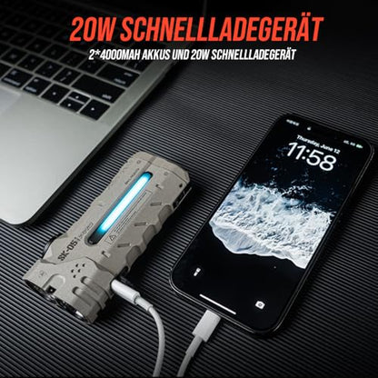 LOOP GEAR SK05PRO Taschenlampe 4360 Lumen, 8000 mAh, IP68, Outdoor, Survival