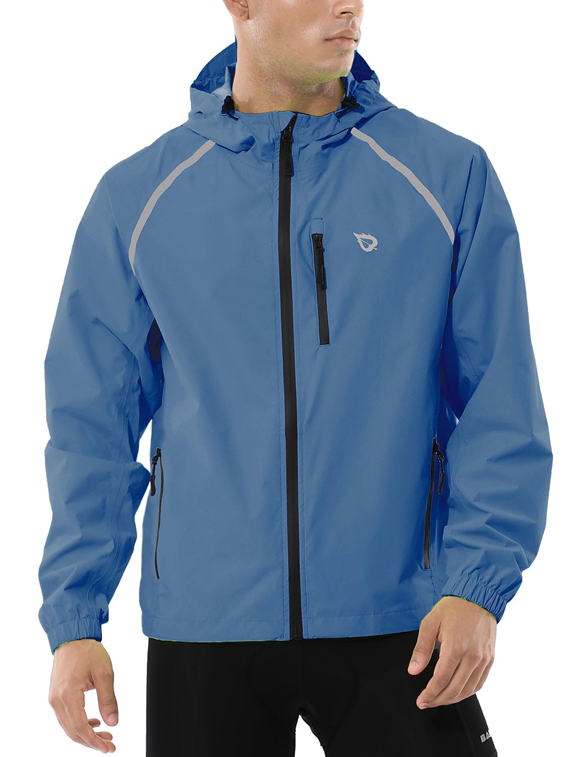 baleaf Herren Fahrrad- & Regenjacke, Wasserdicht, Windbreaker, Blau XL