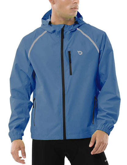 baleaf Herren Fahrrad- & Regenjacke, Wasserdicht, Windbreaker, Blau XL