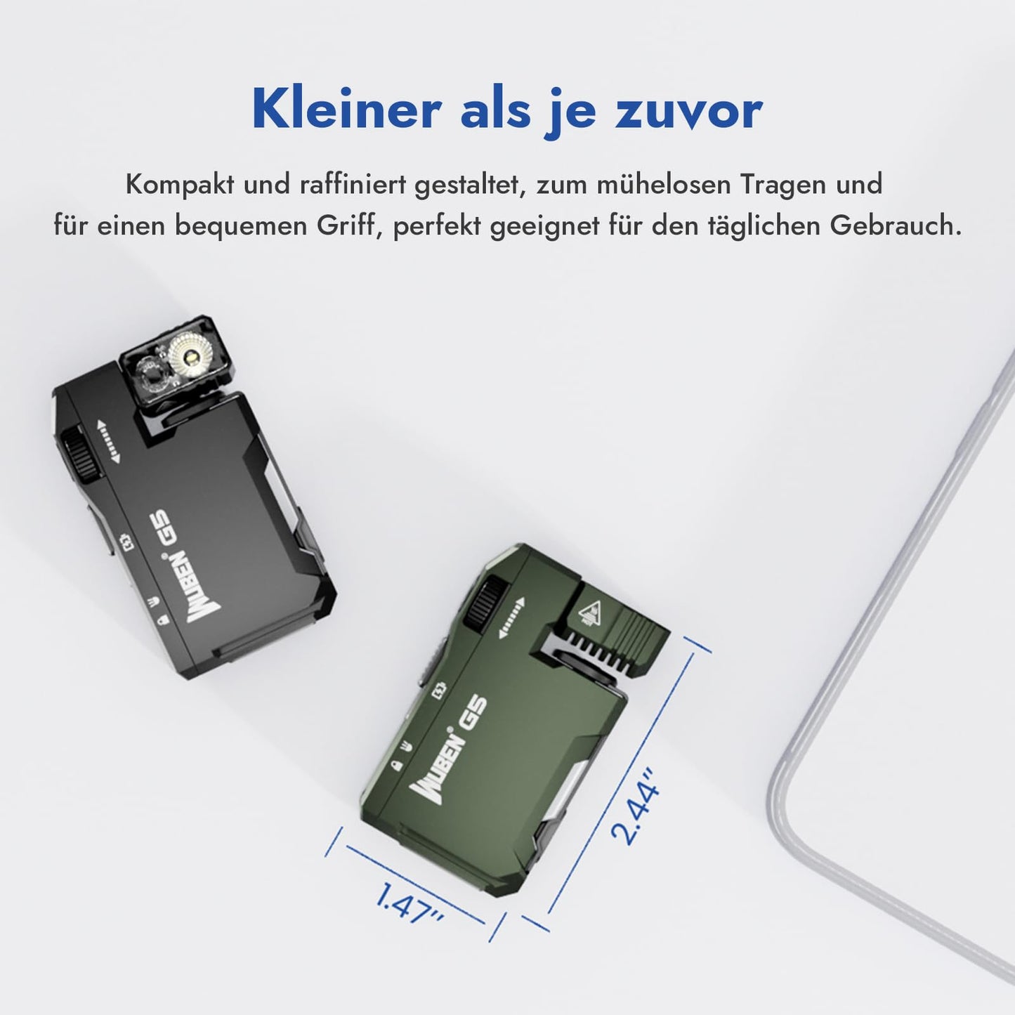 WUBEN G5 LED Taschenlampe 400 Lumen, USB, Magnetisch, Outdoor, Camping