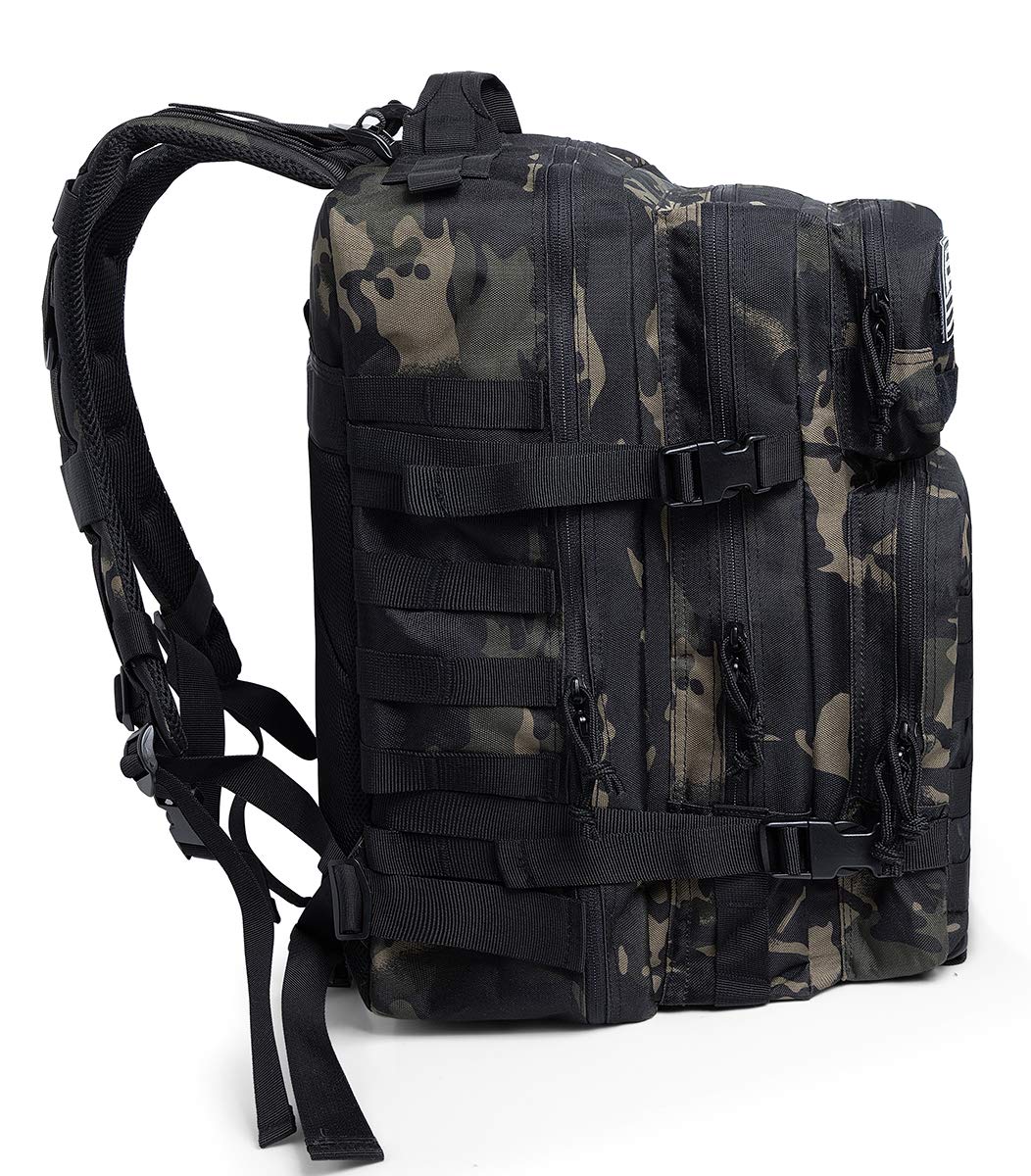 QT&QY 45 L Militär-Rucksack, Molle, Outdoor, Trekking, Tagesrucksack