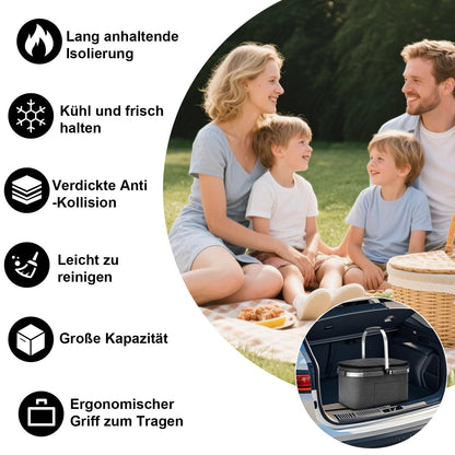 ALLCAMP Faltbare Kühltasche 2 Pers., Isoliert, Thermo, Aluminium, Picknick