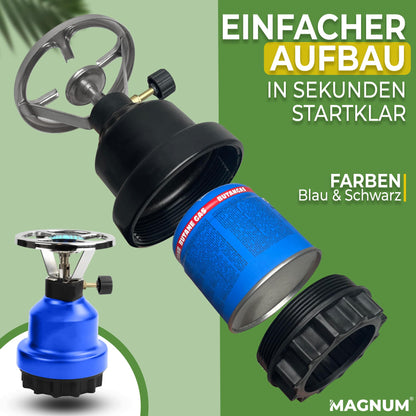 Magnum Campingkocher inkl. 4 Gaskartuschen, robust, Outdoor, Camping