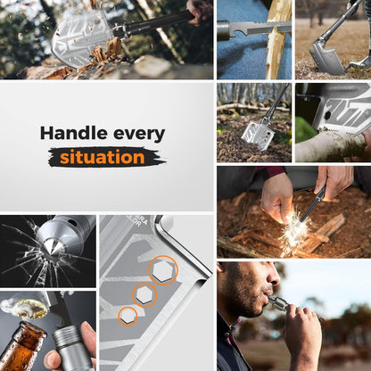 Sahara Sailor 23‑in‑1 Klappspaten, Multifunktion, Outdoor, Camping, Survival