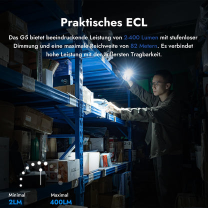 WUBEN G5 LED Taschenlampe 400 Lumen, USB, Magnetisch, Outdoor, Camping