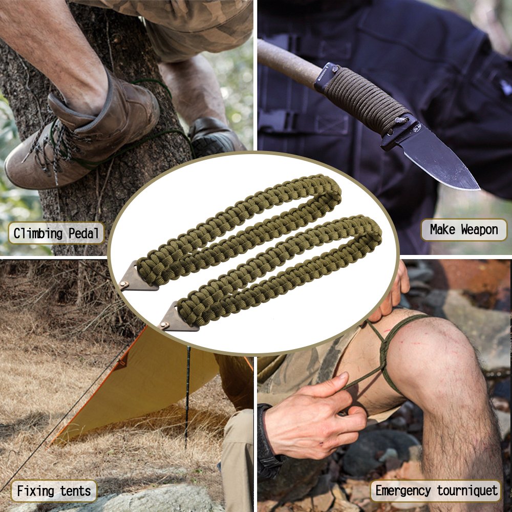 Handkettensäge 36" 16Z, Paracord-Griff, Stahl, Outdoor, Camping, Garten