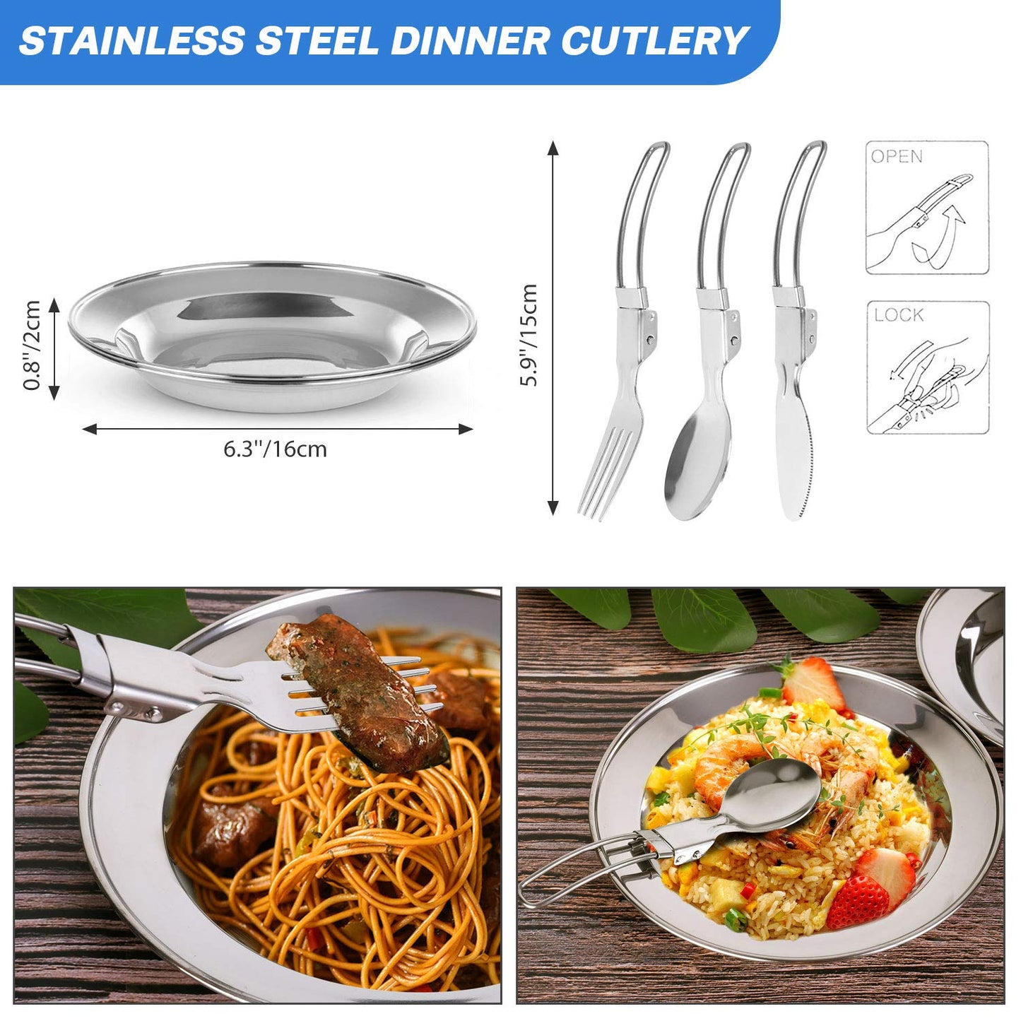 Odoland Camping Geschirr Set 17 PCS, Aluminium, Teekessel, Outdoor, Leicht