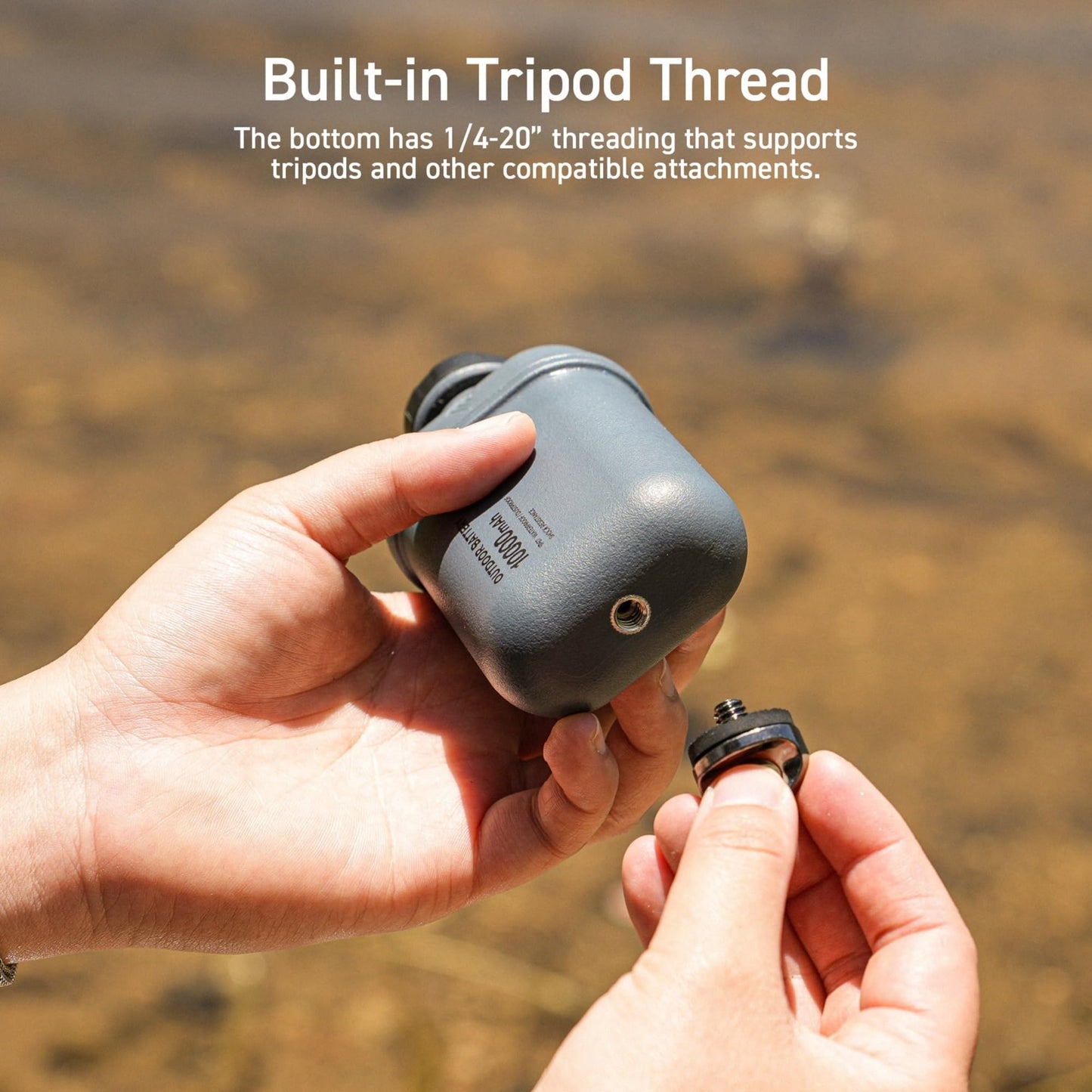 ELECOM NESTOUT 15000mAh Powerbank, 32W USB-C, IP67, Outdoor, Beige