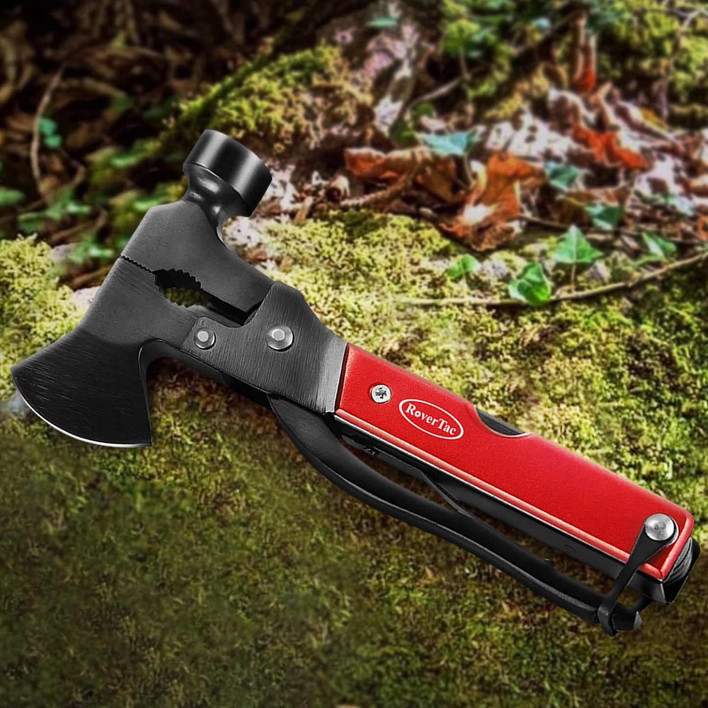RoverTac Multitool Beil 14-in-1 Survival, Messer, Hammer, Zange, Säge