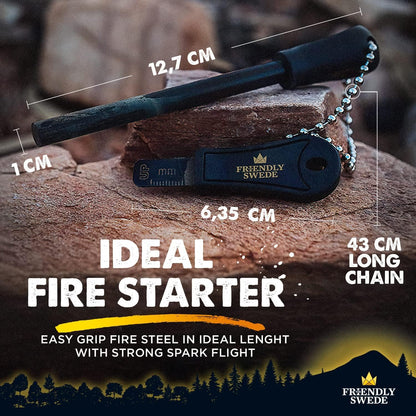 The Friendly Swede 2er Feuerstarter Easy Grip, Camping, Outdoor, Survival