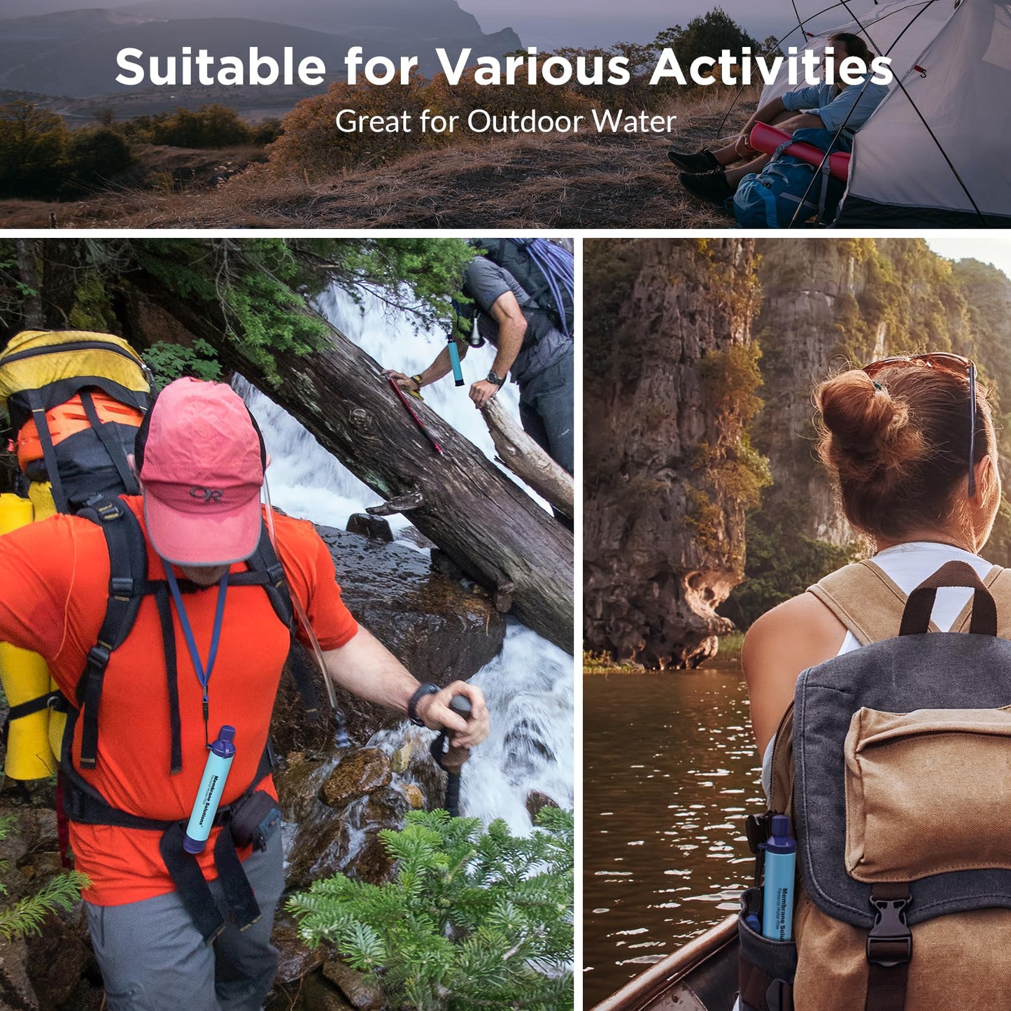 Membrane Solutions Wasserfilter 0,1 µm, 5000 L, BPA-frei, 4er Pack, Outdoor