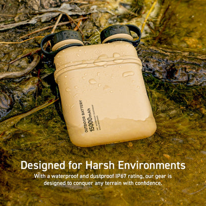 ELECOM NESTOUT 15000mAh Powerbank, 32W USB-C, IP67, Outdoor, Beige