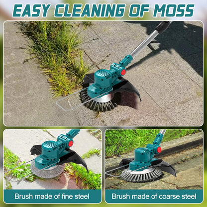 Rasentrimmer mit Akku und Unkrautbürste & Freischneider Akku – 2x4,0Ah Akku, Leicht (3,5 kg)