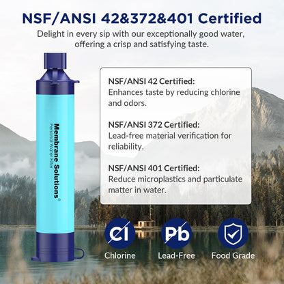 Membrane Solutions Wasserfilter 0,1 µm, 5000 L, BPA-frei, 4er Pack, Outdoor