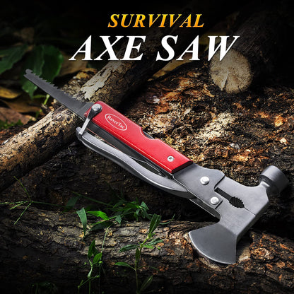 RoverTac Multitool Beil 14-in-1 Survival, Messer, Hammer, Zange, Säge